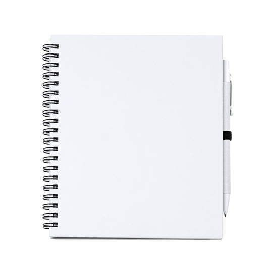 Libretas LEYNAX en color blanco para personalizar con tu logo, nombre o foto