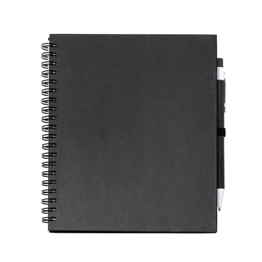 Libretas LEYNAX en color negro, personalización a medida en Gráficas Hugo
