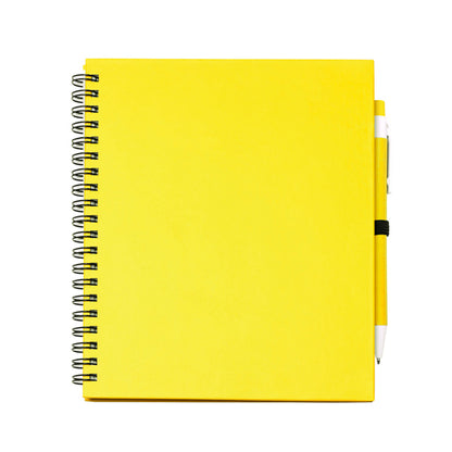 Libretas LEYNAX en color amarillo — impresión personalizada de tu logo
