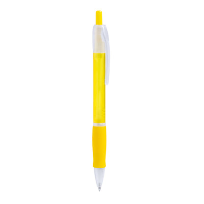 Bolígrafo ONTARIO en color amarillo — impresión personalizada de tu logo