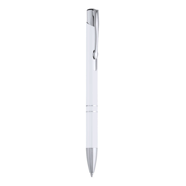 Bolígrafo ARDENES en color blanco para personalizar con tu logo, nombre o foto