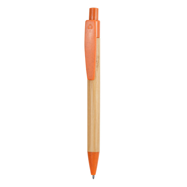 Bolígrafo STOA en color naranja/crudo para personalizar con tu logo, nombre o foto