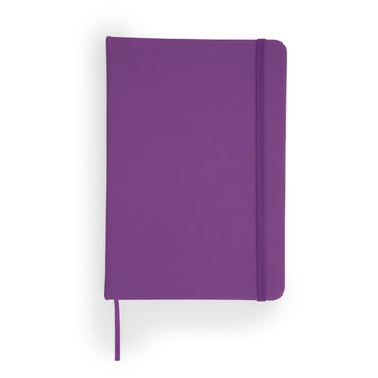 Libretas ALBA en color purpura — impresión personalizada de tu logo