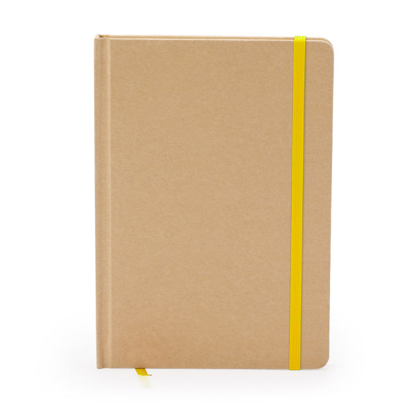 Libretas ESTELA en color amarillo — impresión personalizada de tu logo