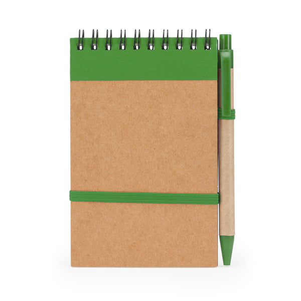 Libretas LIEN en color verde helecho — impresión personalizada de tu logo