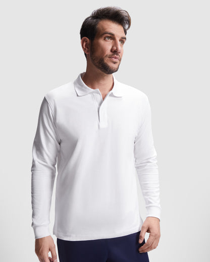 Polo manga larga ROVER L/S — estampación y bordado de tu diseño