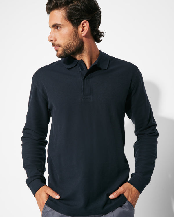 Polo manga larga ROVER L/S personalizable online, taller en Madrid