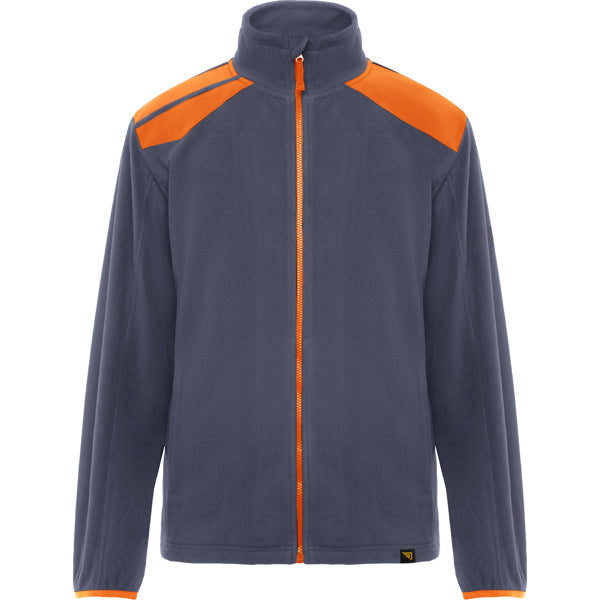 Chaqueta TERRANO en color plomo/naranja, personalización a medida en Crea41