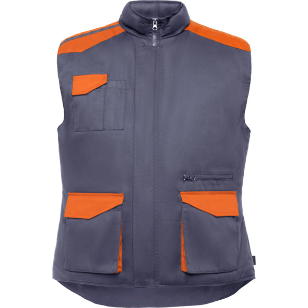 Chaqueta ARMADA en color plomo/naranja — estampación y bordado de tu diseño
