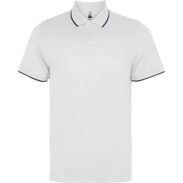 Polo manga corta SIAN en color blanco — estampación y bordado de tu diseño