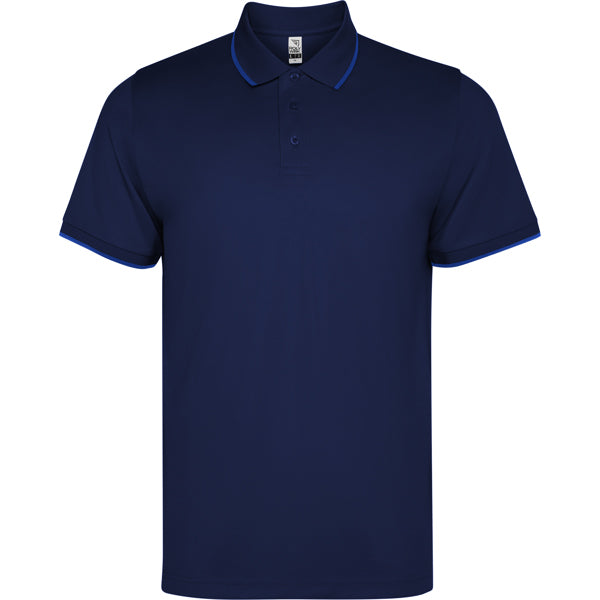 Polo manga corta SIAN en color marino — estampación y bordado de tu diseño