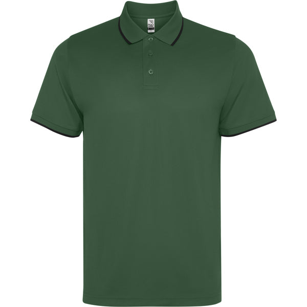 Polo manga corta SIAN personalizable online — verde botella, taller en Madrid