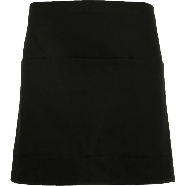 Delantal CLASSIC en color negro — estampación y bordado de tu diseño