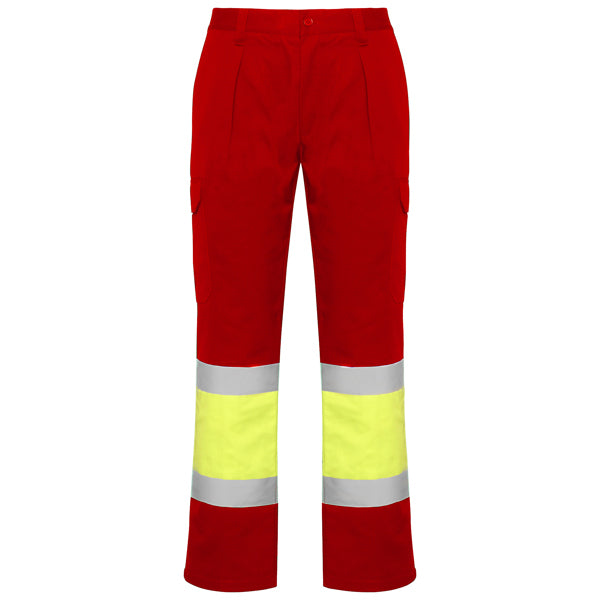 Alta Visibilidad SOAN en color rojo laboral/amarillo flúor para personalizar con tu logo, nombre o foto