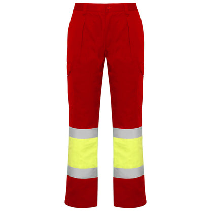 Alta Visibilidad SOAN en color rojo laboral/amarillo flúor para personalizar con tu logo, nombre o foto
