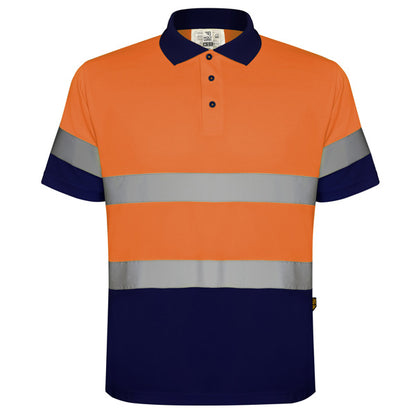 Alta Visibilidad POLARIS en color marino/naranja fluor para personalizar con tu logo, nombre o foto