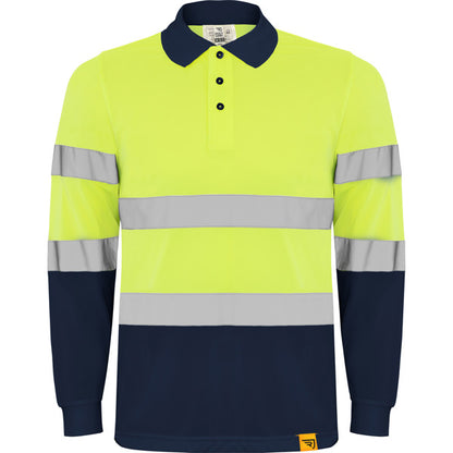 Alta Visibilidad POLARIS L/S en color marino/amarillo fluor, personalización a medida en Crea41