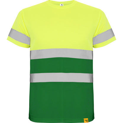 Alta Visibilidad DELTA en color verde jardín/amarillo flúor — estampación y bordado de tu diseño