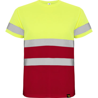 Alta Visibilidad DELTA en color rojo laboral/amarillo flúor, personalización a medida en Crea41