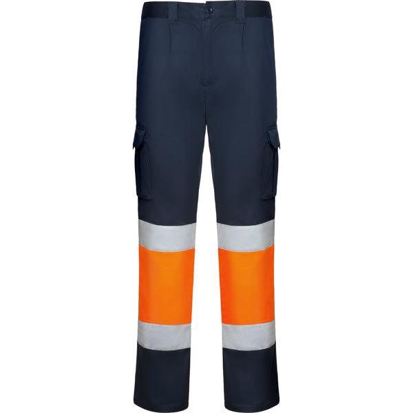 Alta Visibilidad DAILY STRETCH HV en color marino/naranja fluor — estampación y bordado de tu diseño