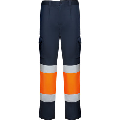 Alta Visibilidad DAILY STRETCH HV en color marino/naranja fluor — estampación y bordado de tu diseño