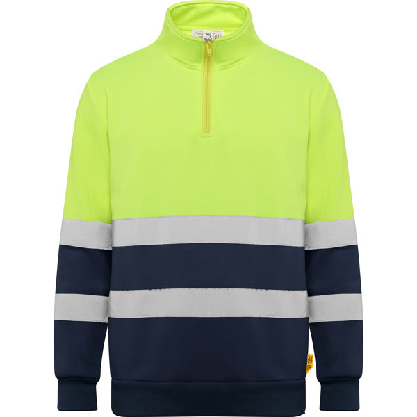 Alta Visibilidad SPICA en color marino/amarillo fluor — estampación y bordado de tu diseño