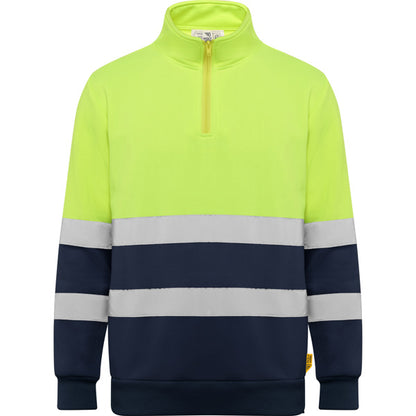 Alta Visibilidad SPICA en color marino/amarillo fluor — estampación y bordado de tu diseño
