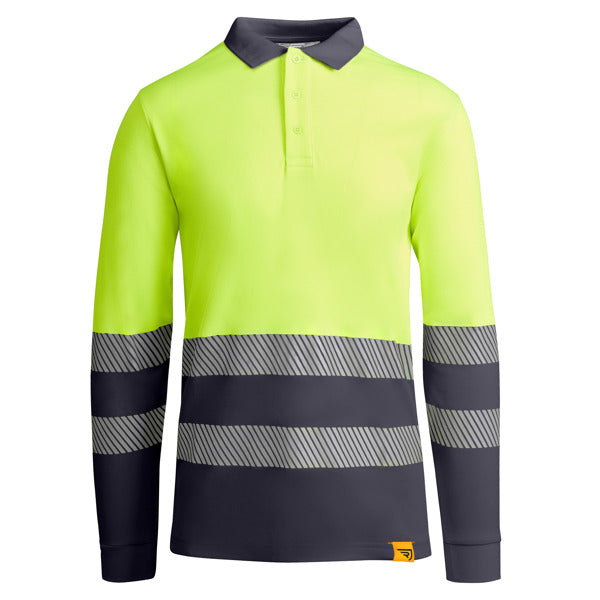Alta Visibilidad ATRIO LS en color plomo/amarillo fluor — estampación y bordado de tu diseño