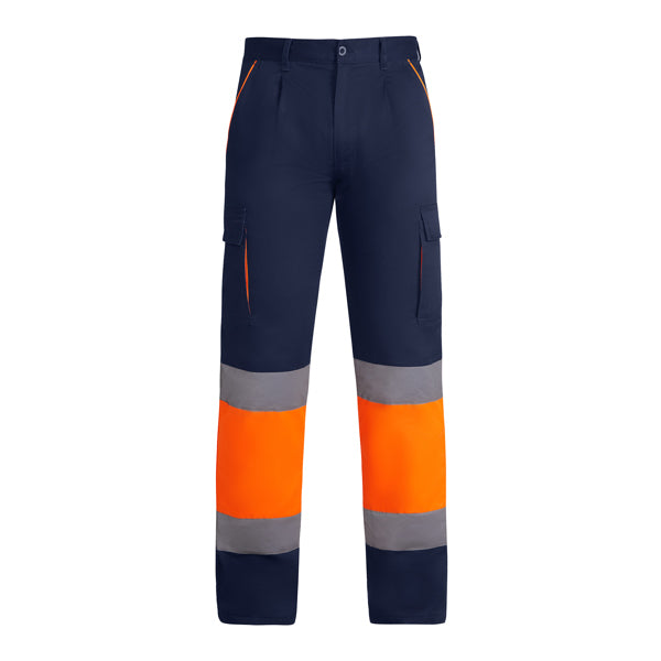 Alta Visibilidad ENIX en color marino/naranja fluor — estampación y bordado de tu diseño
