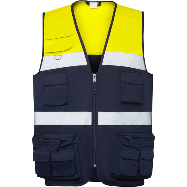 Alta Visibilidad BETA personalizable online — marino/amarillo fluor, taller en Madrid