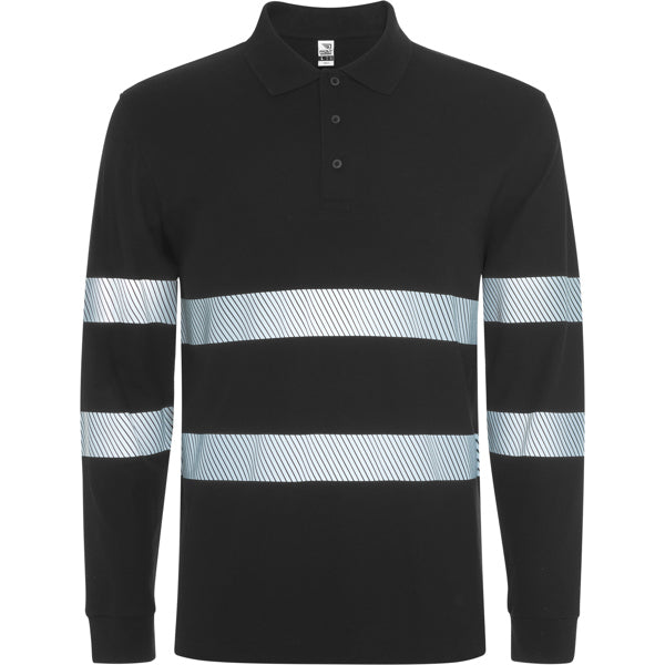 Alta Visibilidad FORAN L/S en color negro — estampación y bordado de tu diseño